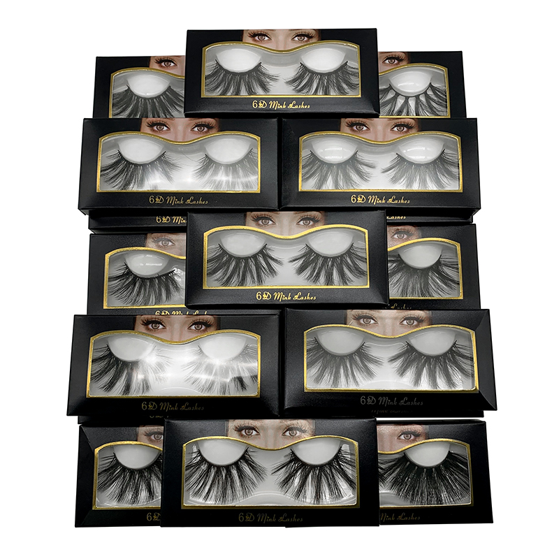 25mm Lashes Wholesale 3D Mink Lashes Natural False Eyelashes Dramatic Volume Fake Lash Makeup 6D Mink Eyelashes Extension Faux Mink Lashes