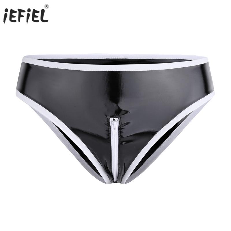 Sexy Panties Wetlook Patent Leather Women Underwear Open Crotch Panties Zipper Low Rise Bikini Briefs Underpants Sexy Thongs, Black
Sexy Panties Wetlook Patent Leather Women Underwear Open Crotch Panties Zipper Low Rise Bikini Briefs Underpants Sexy Thongs, Black