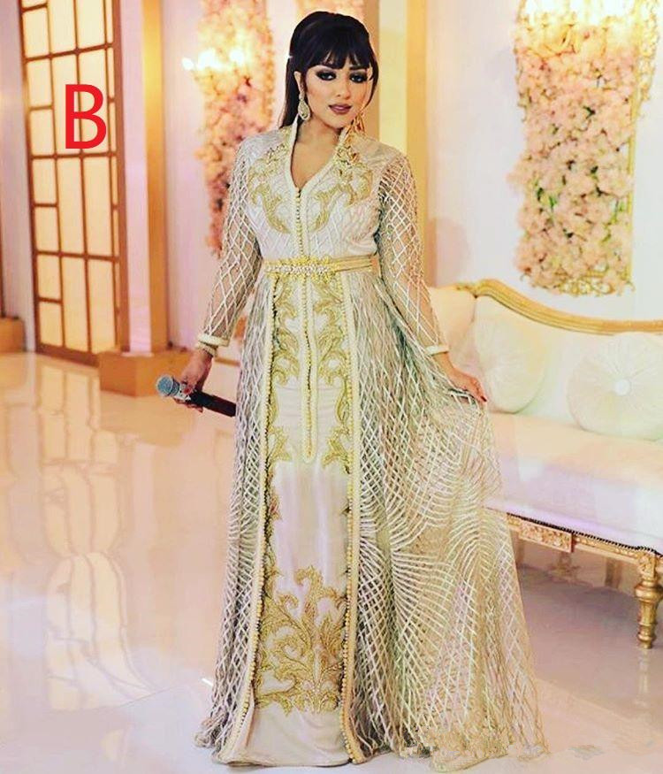 Moroccan Caftan Dress Elegant Evening Formal Dresses 2019 Prom Dress Plus Size Evening Gowns Evening Wear Long Sleeve robe de soiree