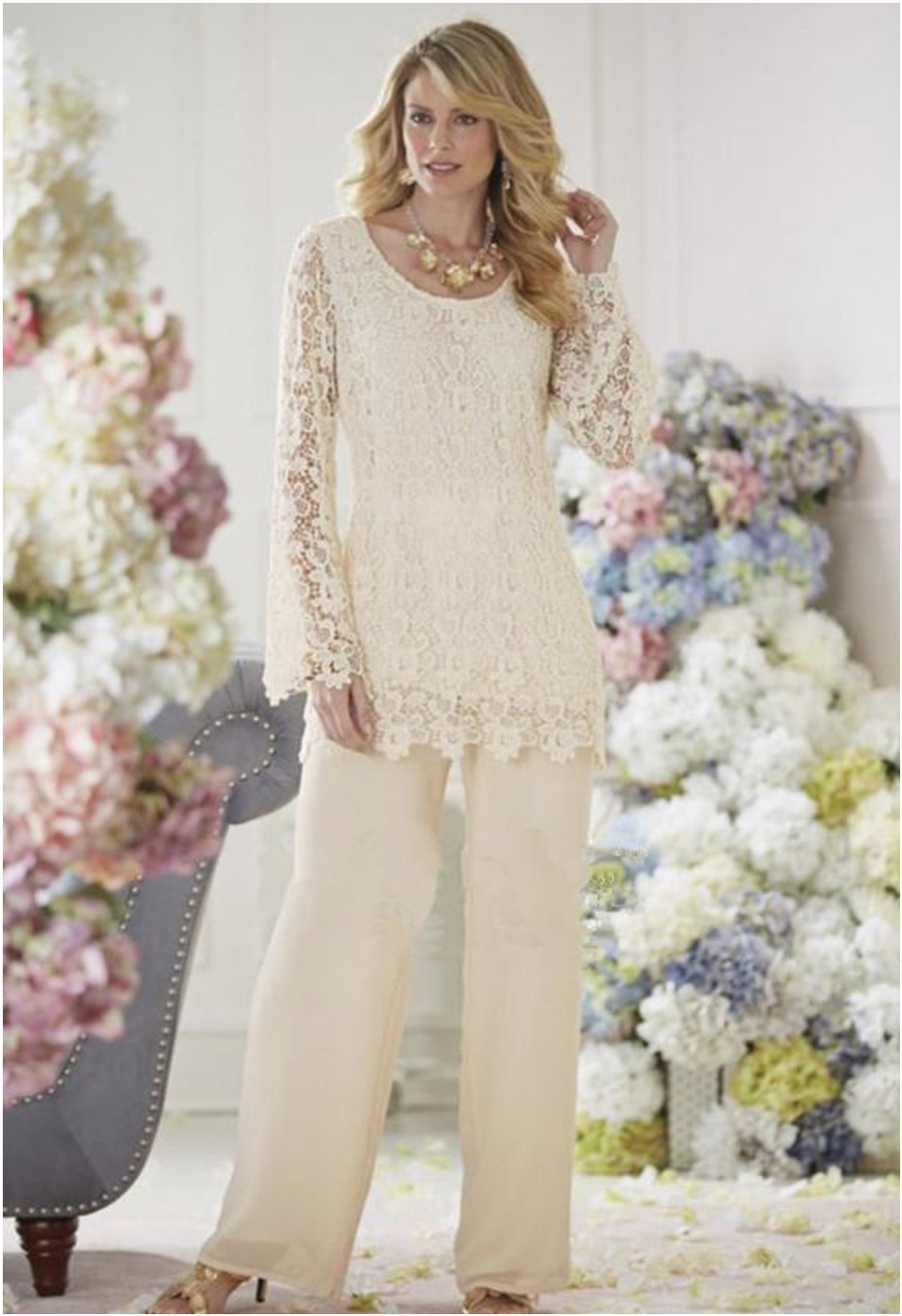 Plus Size Mother Of The Bride Pant Suits Long Sleeve Cheap Lace Mothers Pants Suit Wedding Guest Pantsuits