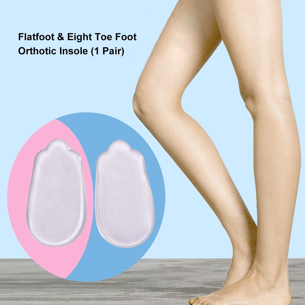 Silicone Orthopedic Orthotic Insole Shoe Pads Insoles for XO Type Legs Flat Foot Arch Varus Valgus Toe Separator Feet Finger Corrector