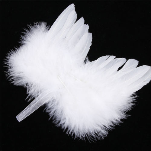 White Feather Wing Lovely Chic Angel Christmas Tree Decoration Hanging Ornament Home Party Wedding Ornaments Christmas Decorations