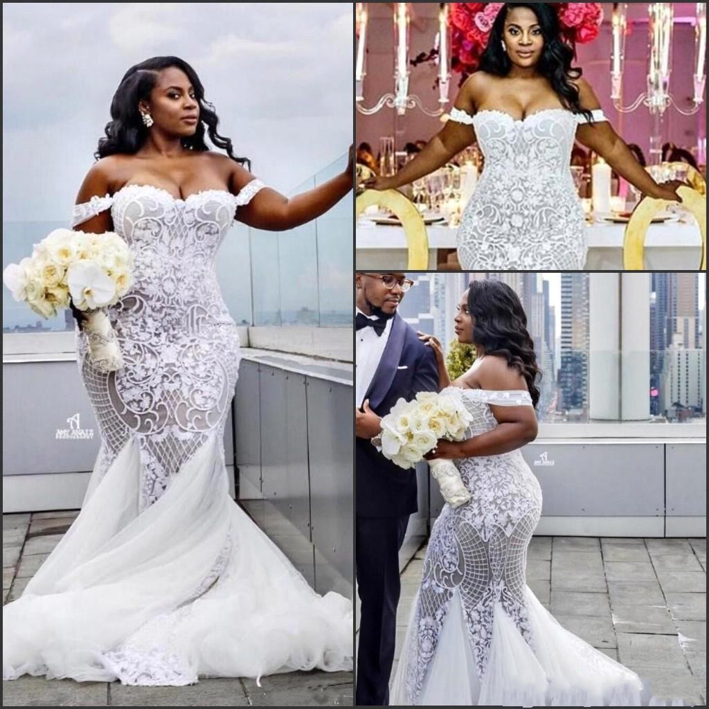 Modest Sexy Mermaid Wedding Dresses Lace Applique Trumpet Bridal Gowns Off Shoulder Beach Plus Size Wedding Dress, Same as image
Modest Sexy Mermaid Wedding Dresses Lace Applique Trumpet Bridal Gowns Off Shoulder Beach Plus Size Wedding Dress, Same as image