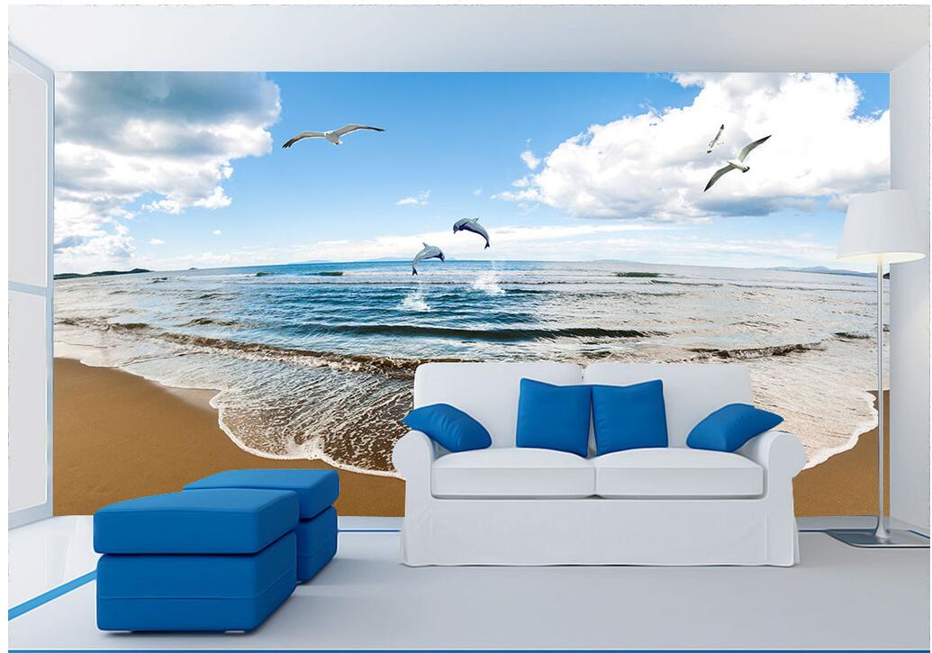 WDBH custom photo 3d wallpaper Seaside scenery beach dolphins seagull tv background home decor living room wallpaper for walls 3 d, Non-woven
WDBH custom photo 3d wallpaper Seaside scenery beach dolphins seagull tv background home decor living room wallpaper for walls 3 d, Non-woven