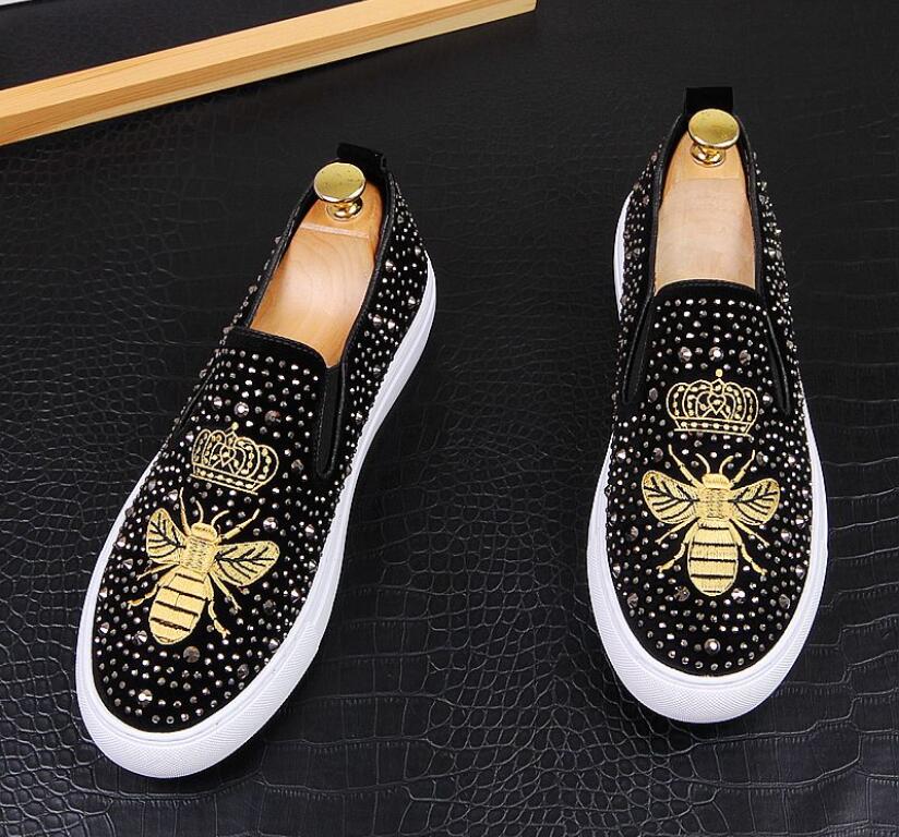 Fashion Slip-on Brand Mens Casual Shoes dress Wedding shoes Handmade Embroidery Tiger Loafers Men Canvas Leather Chaussure Flat 38-44, Black
Fashion Slip-on Brand Mens Casual Shoes dress Wedding shoes Handmade Embroidery Tiger Loafers Men Canvas Leather Chaussure Flat 38-44, Black
