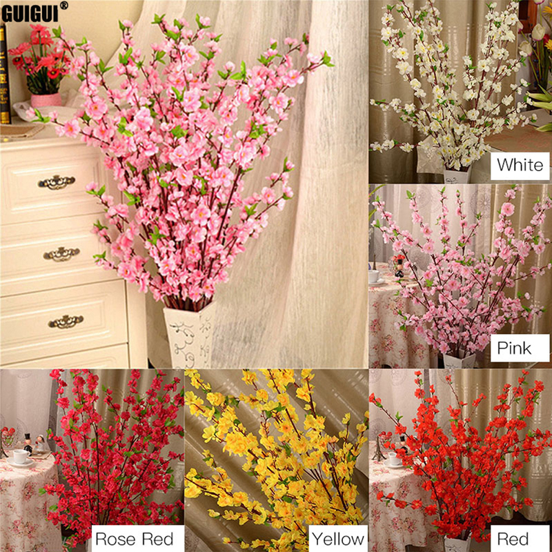 GUIGUI 1pcs 65cm(25.55inch) Artificial Flowers Peach Blossom Simulation Flower For Wedding Decoration fake Flowers Home Decor, Pink
GUIGUI 1pcs 65cm(25.55inch) Artificial Flowers Peach Blossom Simulation Flower For Wedding Decoration fake Flowers Home Decor, Pink