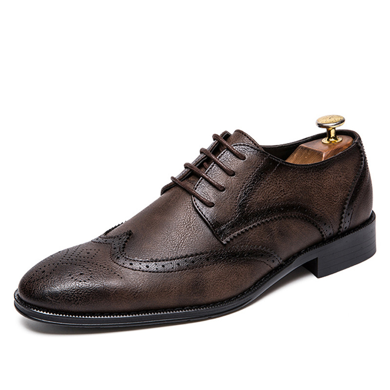 New 2020 Men Dress Shoes Formal Wedding Genuine Leather Shoes Retro Brogue Business Office Men's Flats Oxfords For Male, Black
New 2020 Men Dress Shoes Formal Wedding Genuine Leather Shoes Retro Brogue Business Office Men's Flats Oxfords For Male, Black