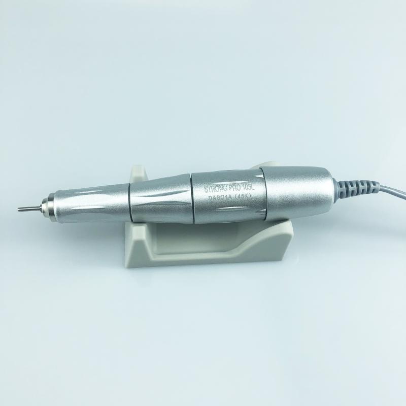 45000rpm SILVER Handpiece STRONG 210 PRO 105 105L 65W Nail Drills Manicure Machine Pedicure Electric File Bits