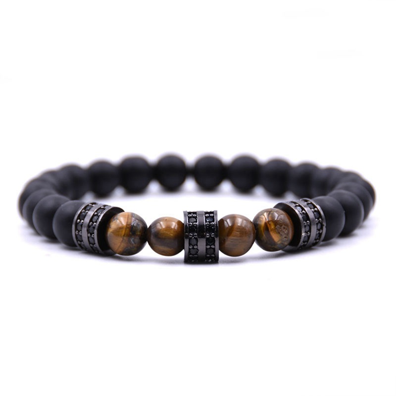 Men's and women's 8mm matte black agate silver micro-inlaid cylindrical spacer bracelet natural stone yoga bracelet bracelet
Men's and women's 8mm matte black agate silver micro-inlaid cylindrical spacer bracelet natural stone yoga bracelet bracelet