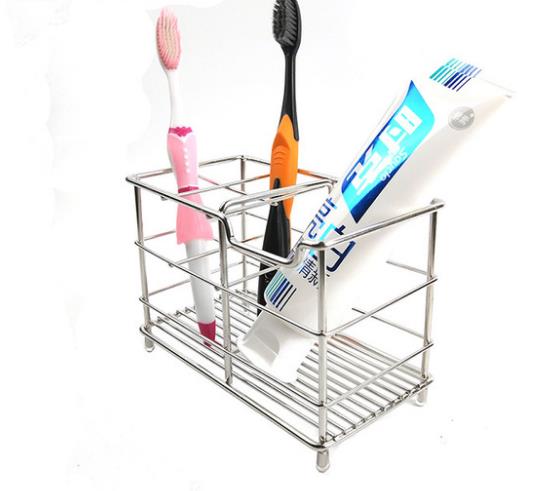 Electric Toothbrush Holder Large Stainless Steel Toothpaste Facial cleanser Holders Rustproof Metal Bathroom Accessories Organizer silvery