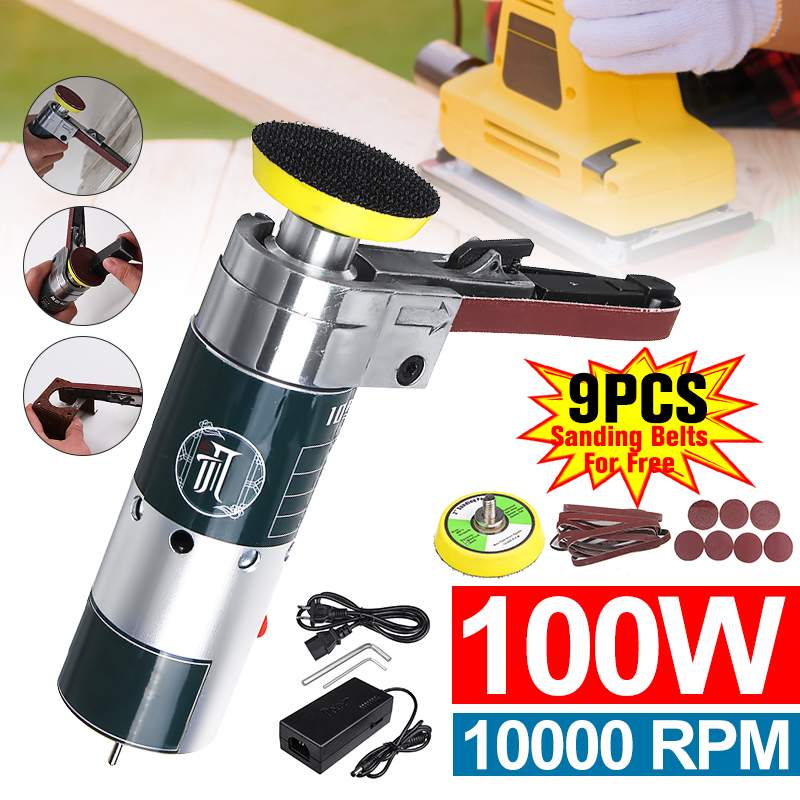 10000rpm Multi-function Grinder Mini DIY Electric Belt Sander Sanding Belt Adapter Grinding Polishing Machine Speed Adjustable
10000rpm Multi-function Grinder Mini DIY Electric Belt Sander Sanding Belt Adapter Grinding Polishing Machine Speed Adjustable