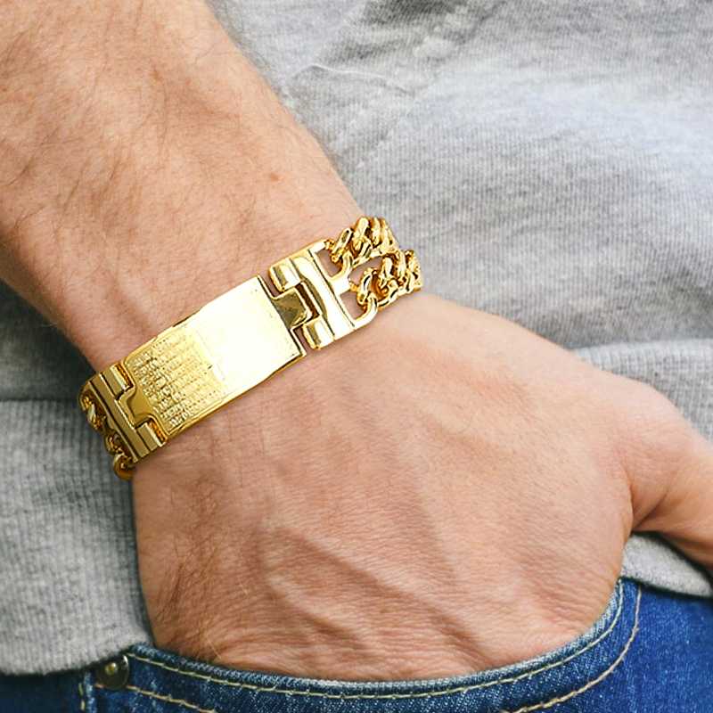 MEN'S DOUBLE CUBA CHAIN WITH ID TAG BRACELET FOR MEN STAINLESS STEEL MALE HIPHOP JEWELRY BOLD AND CHUNKY
MEN'S DOUBLE CUBA CHAIN WITH ID TAG BRACELET FOR MEN STAINLESS STEEL MALE HIPHOP JEWELRY BOLD AND CHUNKY