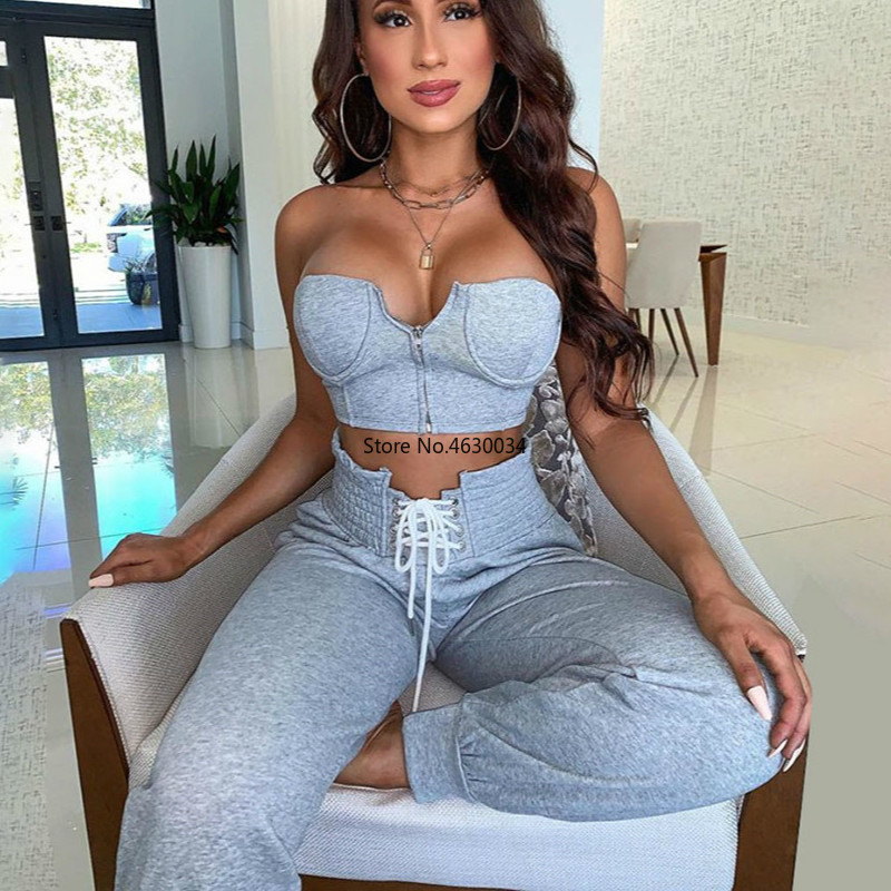 v-neck tracksuit women bandage fitness two piece set strapless crop top high waist pants zipper streetwear female outfit, Purple
v-neck tracksuit women bandage fitness two piece set strapless crop top high waist pants zipper streetwear female outfit, Purple