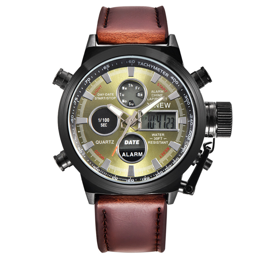 Luxury Military Army LED Watches Men's Date Watch Fashion Leather Strap Stainless Steel Wrist Watch Classic Analog Quartz Clock LY191226
Luxury Military Army LED Watches Men's Date Watch Fashion Leather Strap Stainless Steel Wrist Watch Classic Analog Quartz Clock LY191226
