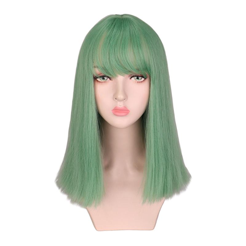 QQXCAIW Medium Straight Bobo Wig Neat Bang Women Girls Cosplay Party Costume Green Synthetic Hair Wigs White/black Women Girls, As pic
QQXCAIW Medium Straight Bobo Wig Neat Bang Women Girls Cosplay Party Costume Green Synthetic Hair Wigs White/black Women Girls, As pic