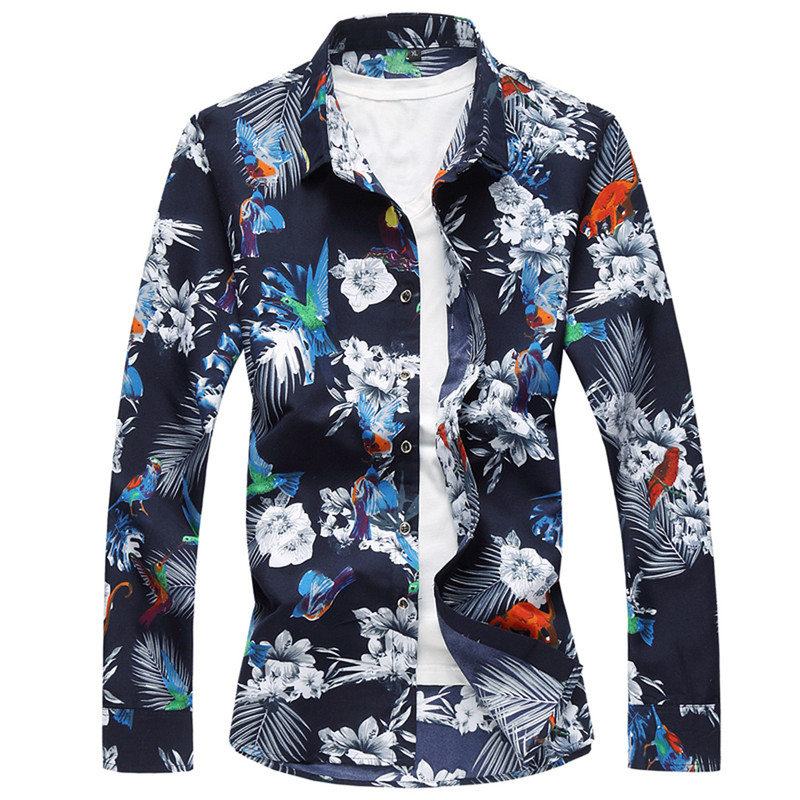 M-7XL 2020 Spring Autumn Men's Shirts Fashion Plus size Flower Print floral Printing male long-sleeved slim Hawaiian shirt, Tu se
M-7XL 2020 Spring Autumn Men's Shirts Fashion Plus size Flower Print floral Printing male long-sleeved slim Hawaiian shirt, Tu se