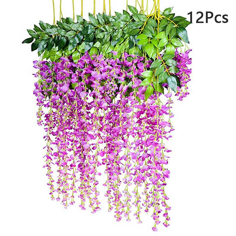 12pcs 110cm Artificial Wisteria Ivy Vine Leaf Hanging Silk Flowers Home Suitable Wedding Hotel Decoration, White
12pcs 110cm Artificial Wisteria Ivy Vine Leaf Hanging Silk Flowers Home Suitable Wedding Hotel Decoration, White