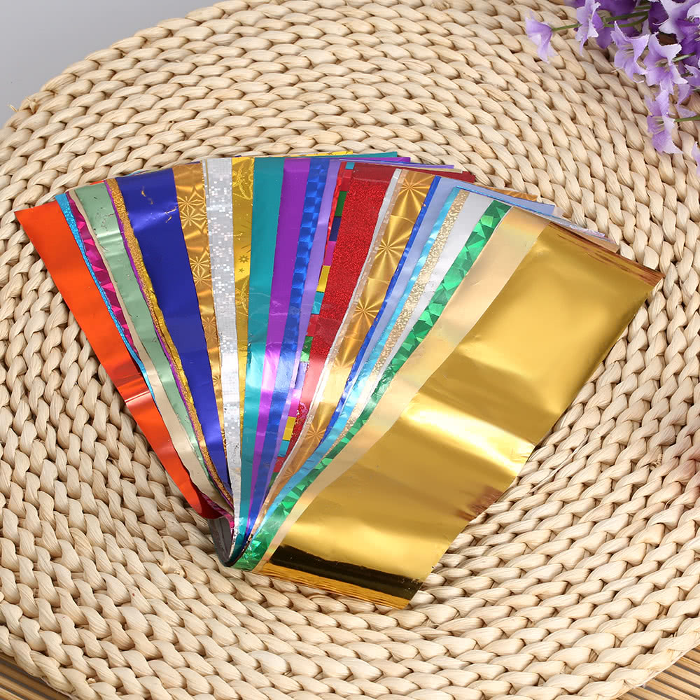 3D Nail Art Foils Laser Shinning Water Transfer Sticker Star Stickers Manicure Decals DIY Tips Polish Decorations for Christmas 50Colors