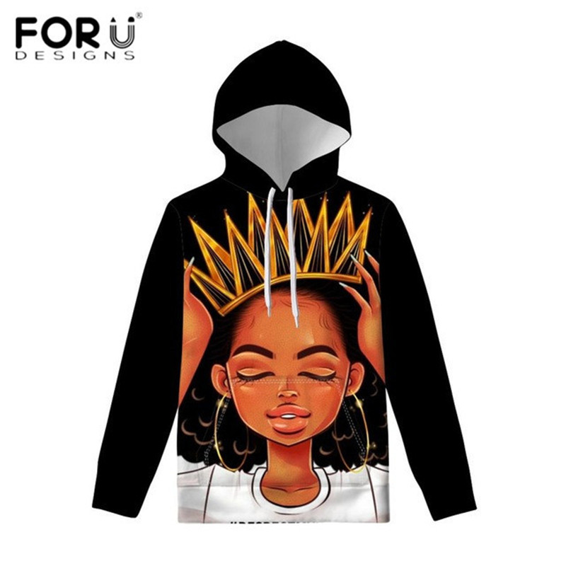 FORUDESIGNS Black Queen Afro Girl Print Women Hoodies Sweatshirt Female Pullovers Oversized Long Hoodie for Girls Winter Clothes, Hma522z72w
FORUDESIGNS Black Queen Afro Girl Print Women Hoodies Sweatshirt Female Pullovers Oversized Long Hoodie for Girls Winter Clothes, Hma522z72w