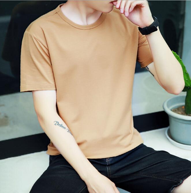 Classic O-Neck Cotton Tee Shirts for Both Genders - Comfortable Short Sleeves Available in Various Hues