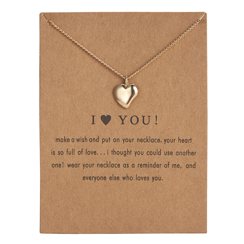 New Heart I love you Pendant Necklace With Card Fashion Women men Simple Choker Jewelry Free Shipping
New Heart I love you Pendant Necklace With Card Fashion Women men Simple Choker Jewelry Free Shipping