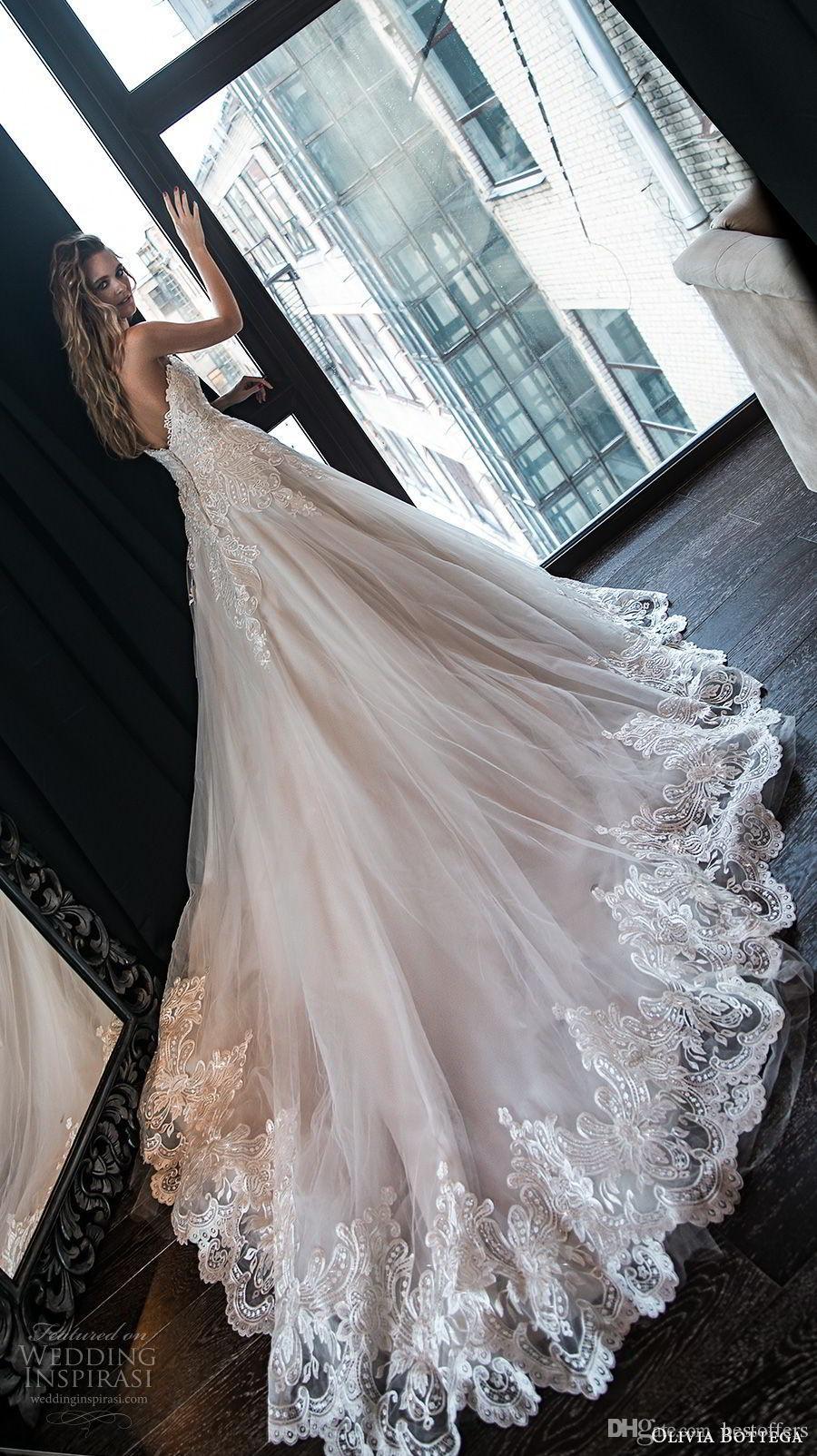 2019 Sweetheart A Line Wedding Dresses Beads Backless Lace Appliqued Beach Bridal Gowns Court Train Plus Size Vestido De Novia