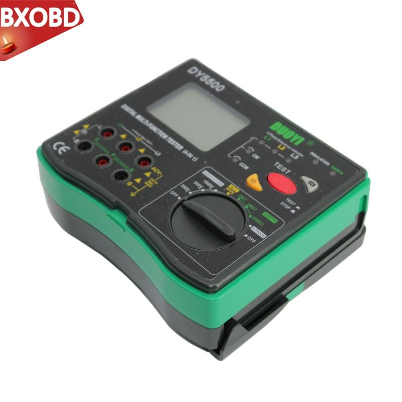 DY5500 Digital Multi-function Multimeter Insulation Earth Tester Voltmeter Earth Meter Phase Indicator
DY5500 Digital Multi-function Multimeter Insulation Earth Tester Voltmeter Earth Meter Phase Indicator