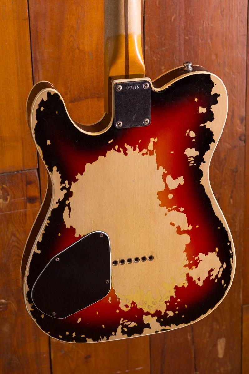 Masterbuilt Andy Summers Tribute Heavy Distressed Vintage Sunburst 1961 Style Electric Guitar - Upgraded with Active Wires Coil Split