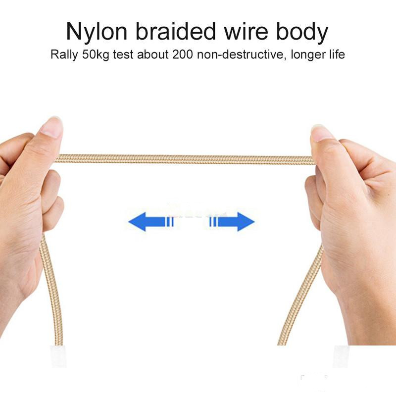 Braided Micro USB 2.0 Cables V8 Type-C Data Sync Charging For Smart Phone 2A Fast Charging