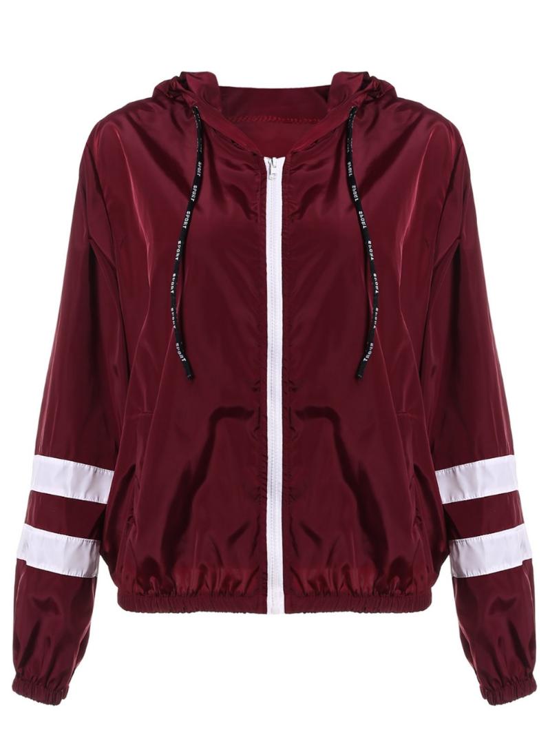 Sovalro Spring Women Contrast Ribbons Trim Zip Up Hooded Jacket Striped Patched Sleeve Girl Coat Outwear Jacket With Pocket, Black
Sovalro Spring Women Contrast Ribbons Trim Zip Up Hooded Jacket Striped Patched Sleeve Girl Coat Outwear Jacket With Pocket, Black