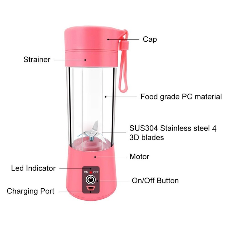 portable blender usb mixer electric juicer machine smoothie blender mini food processor personal blender cup juice blenders