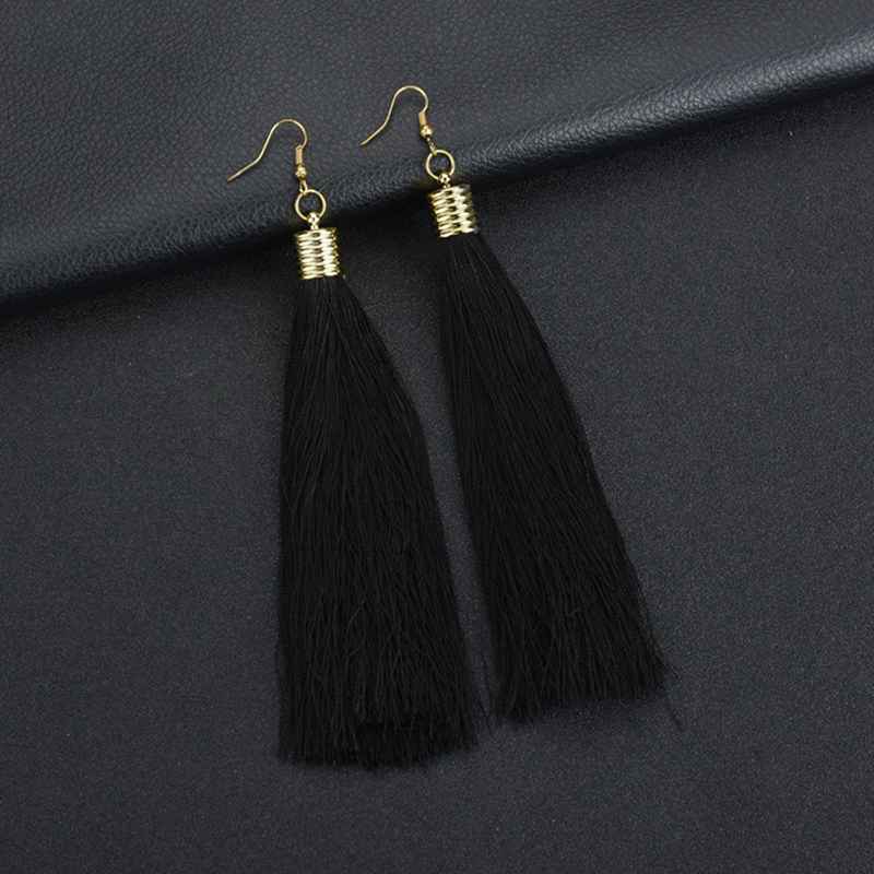 Ladies Long Tassel Earrings Girl Pendant Boho Style Earrings Gold Circle Bohemian Retro Vintage Assorted Variety Mix