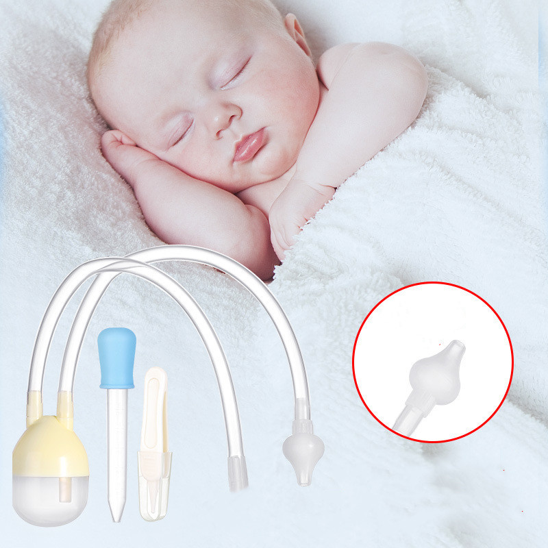 3pcs/Set Newborn Baby Safety Nose Cleaner Kids Vacuum Suction Nasal Aspirator Set Infants Medicine Dropper Accessories Baby Care