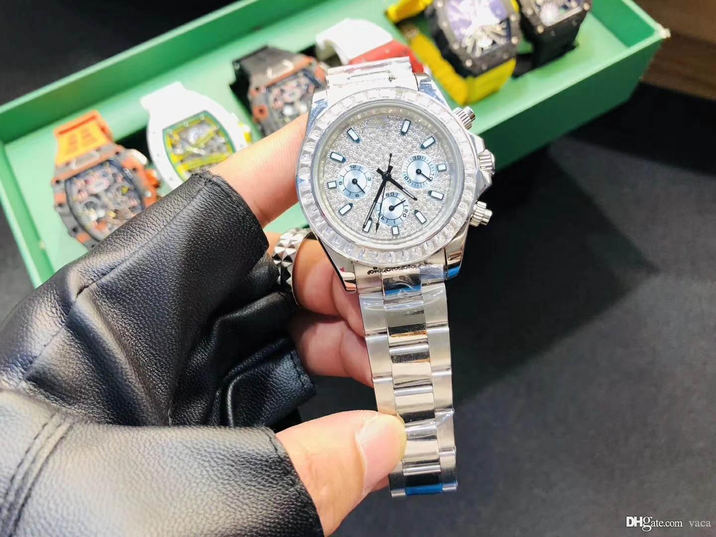 2019 New Luxury Men's Mechanical Watch Silver Diamond Zircon Sapphire Top High Quality Men's Watch All stainless steel sport wrist
2019 New Luxury Men's Mechanical Watch Silver Diamond Zircon Sapphire Top High Quality Men's Watch All stainless steel sport wrist