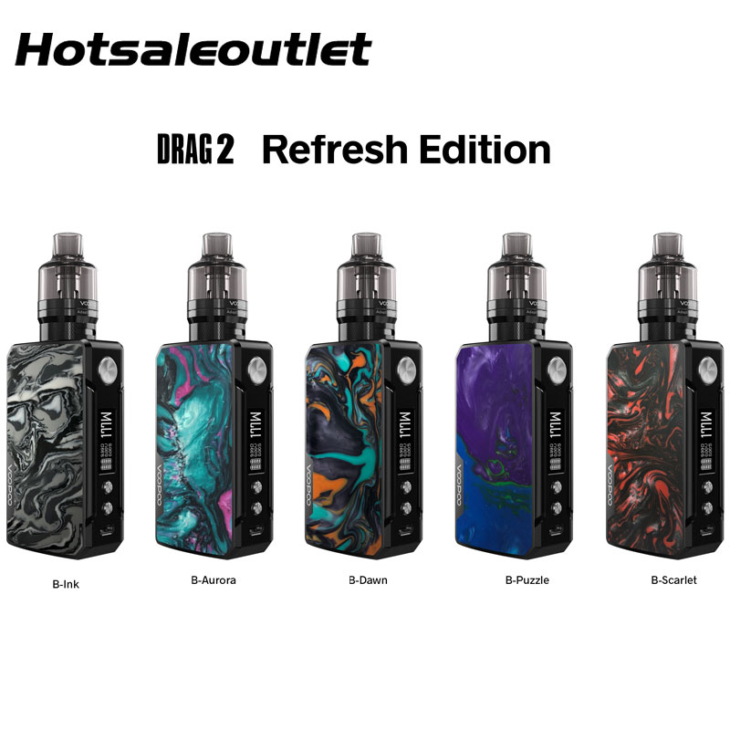 VOOPOO Drag 2 Kit Refresh Edition Powered by Dual 18650 Batteries and 4.5ml PnP Pod Tank with all PnP Coils 100% Original, Ink
VOOPOO Drag 2 Kit Refresh Edition Powered by Dual 18650 Batteries and 4.5ml PnP Pod Tank with all PnP Coils 100% Original, Ink