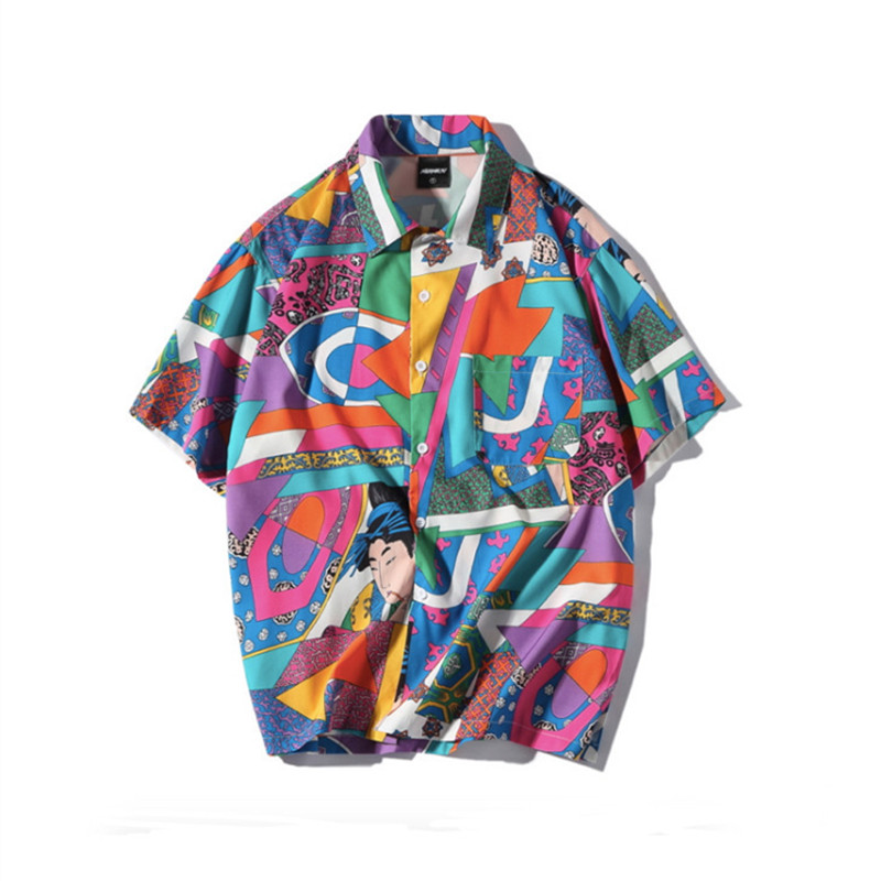 Summer Hawaiian Shirt Men Hip Hop Japanese Streetwear Ukiyoe Casual Shirt Man Loose Soft Short Sleeve Shirts Y196, Blue
Summer Hawaiian Shirt Men Hip Hop Japanese Streetwear Ukiyoe Casual Shirt Man Loose Soft Short Sleeve Shirts Y196, Blue