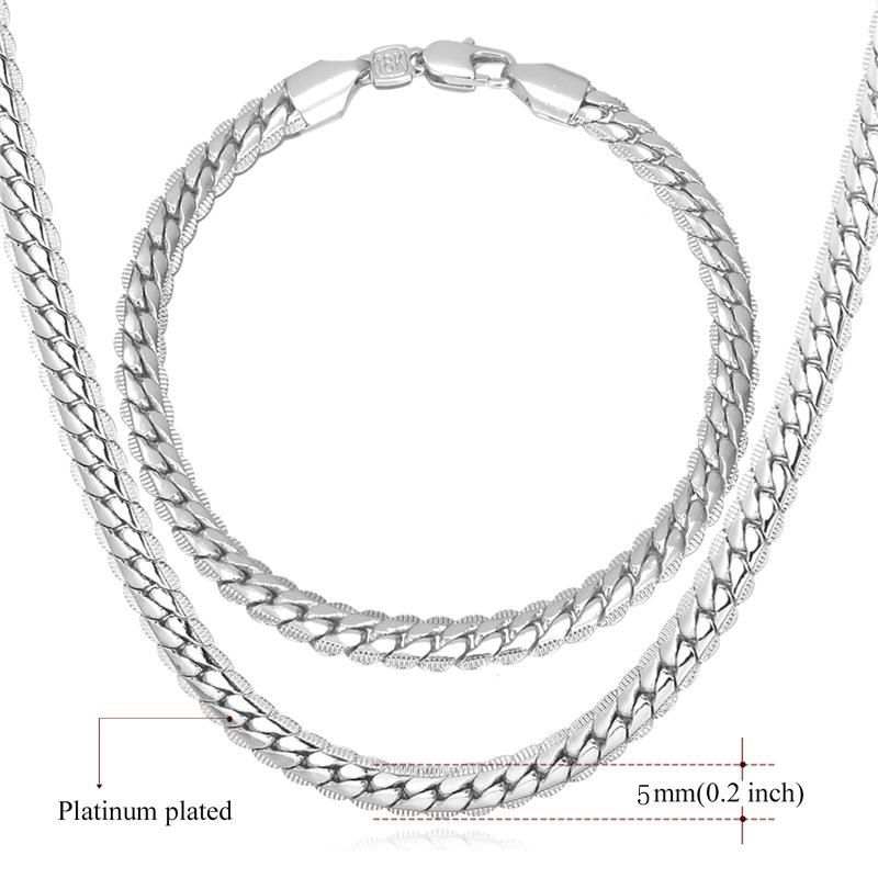 18k Real Gold Plated NK Chain Necklace Stainless Steel Snake Chain Hip Hop Jewelry Wholesales Accessories