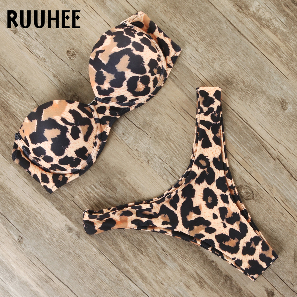 RUUHEE Bikini Swimwear Women Swimsuit 2019 Leopard Brazilian Bikini Set Push Up Bathing Suit Female Summer Beach Wear Biquini T191008
RUUHEE Bikini Swimwear Women Swimsuit 2019 Leopard Brazilian Bikini Set Push Up Bathing Suit Female Summer Beach Wear Biquini T191008