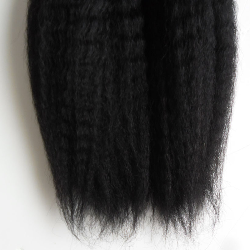 kinky straight 16 "18" 20 "22" 24 "coarse yaki Keratin Capsules Human Fusion Hair I Tip Hair Extension Hair Pre-attached Non 