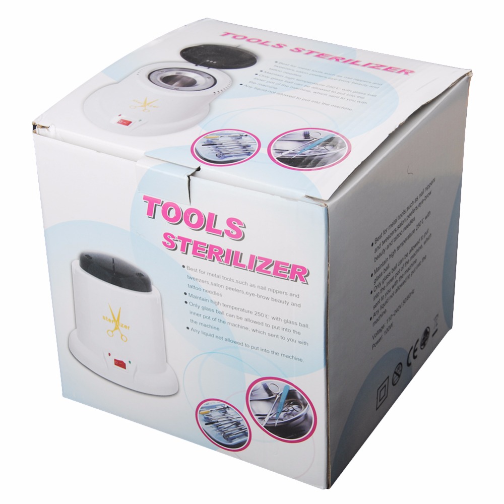 Sterilizer for Nails High Temperature Sterilizer Box Tools Disinfection Box Nail Sterilizer Tools Glass Balls Manicure Tools