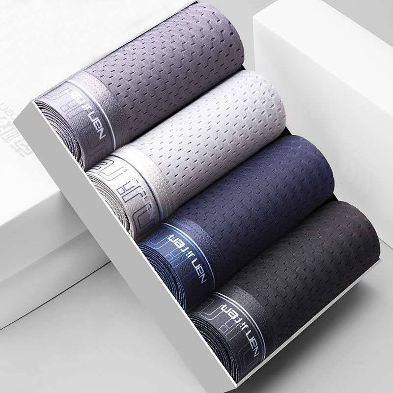 Panties Mens 4Pcs/Lot Summer Men's Underwear Man Boxer Ice Mesh Breathable Sexy Youth Boxer Bamboo Ventilate