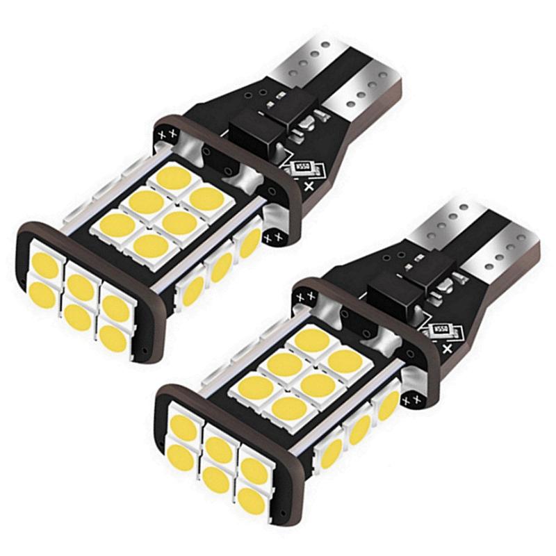 

2PCS T15 W16W 921 912 Super Bright 1200Lm 3030 SMD LED CANBUS NO OBC ERROR Car Backup Reserve Lights Bulb Tail Lamp Xenon White, As pic
