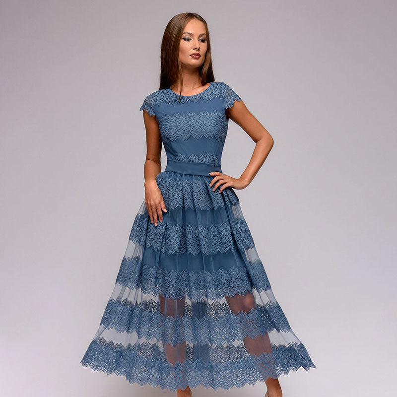 Women Sexy Lace Patchwork Long Dress Ladies O neck Short Sleeve Casual Dress 2020 Summer New Vintage Elegant A-line Party, Black
Women Sexy Lace Patchwork Long Dress Ladies O neck Short Sleeve Casual Dress 2020 Summer New Vintage Elegant A-line Party, Black