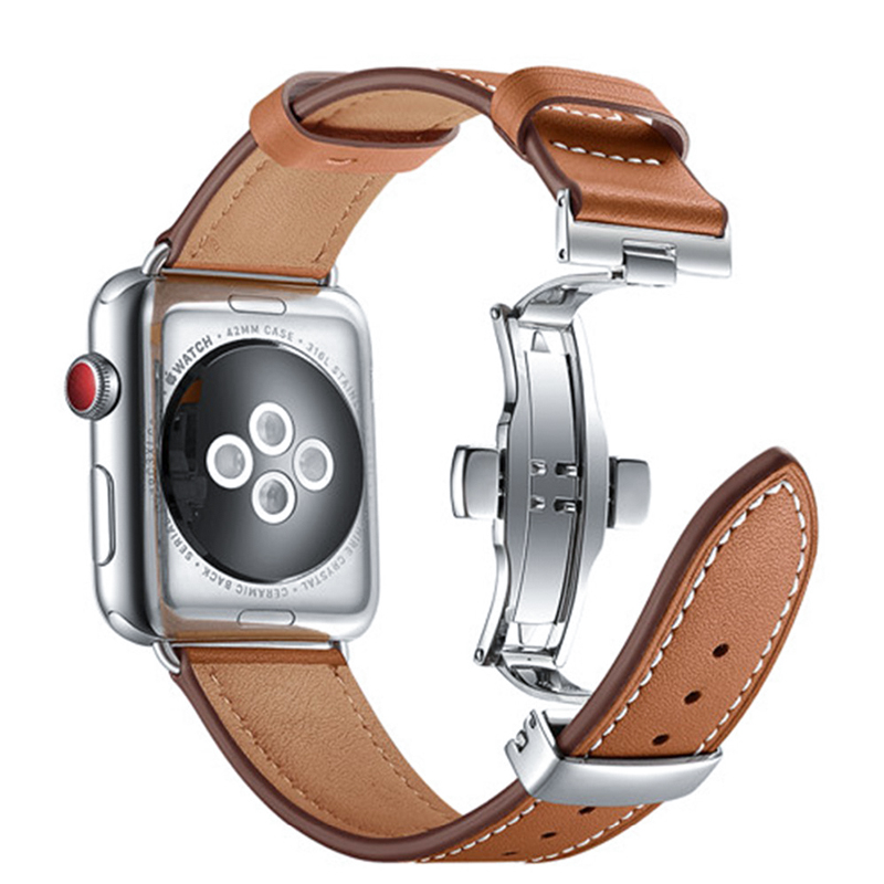 Genuine Leather Watchband Series 5 4 3 2 1 38mm 40mm 42mm Replacement Band Butterfly Clasp Strap Belt
Genuine Leather Watchband Series 5 4 3 2 1 38mm 40mm 42mm Replacement Band Butterfly Clasp Strap Belt