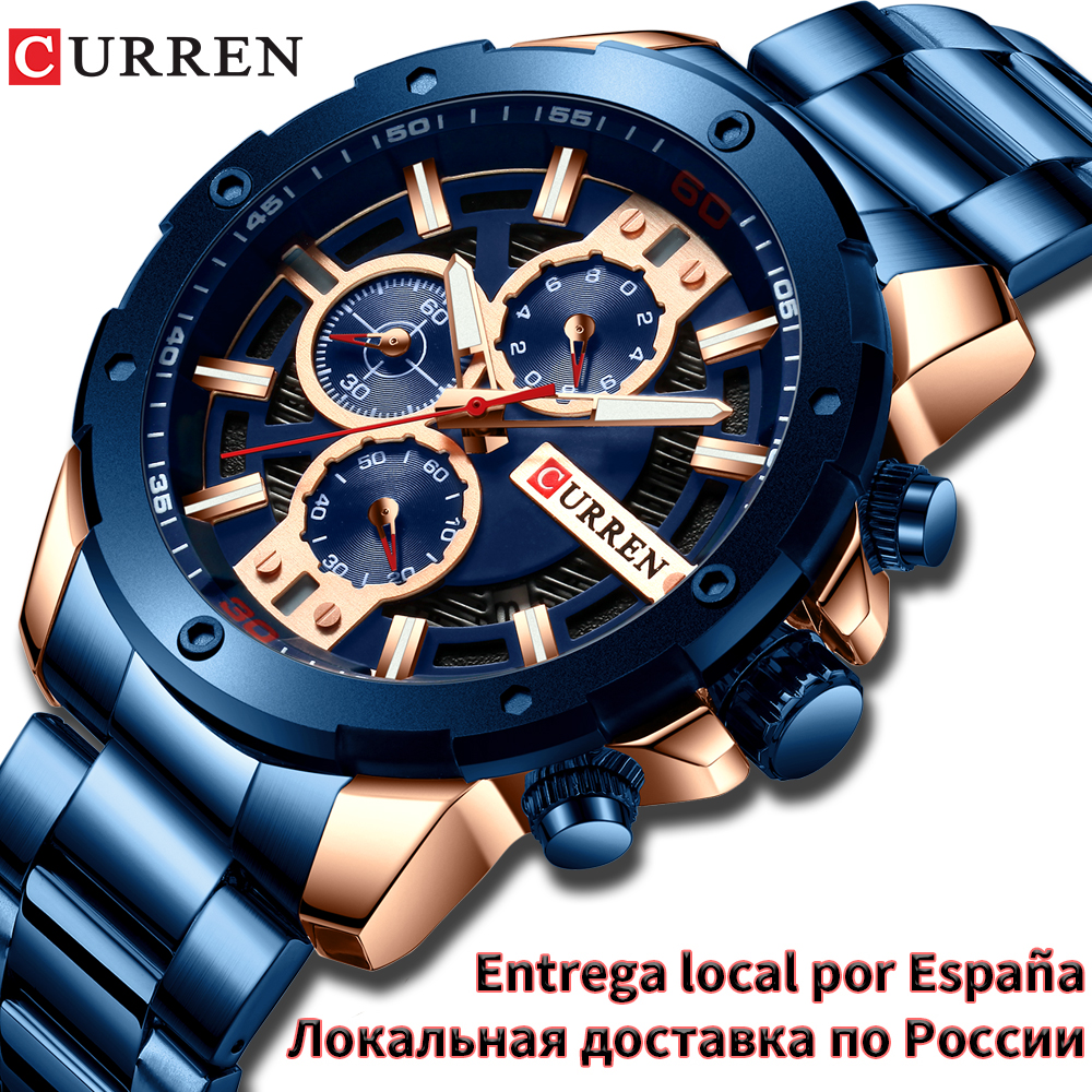 CURREN Luxury Quartz Wristwatch Men Sport Watches Relogio Masculino 8336 Stainless Steel Band Chronograph Clock Male Waterproof, Khaki
CURREN Luxury Quartz Wristwatch Men Sport Watches Relogio Masculino 8336 Stainless Steel Band Chronograph Clock Male Waterproof, Khaki