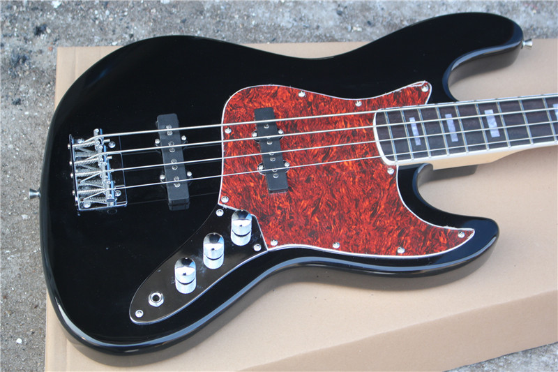 Factory Custom Black Electric Bass Guitar with Red Tortoise Shell Pickguard,Rosewood Fingerboard,Can be Customized
Factory Custom Black Electric Bass Guitar with Red Tortoise Shell Pickguard,Rosewood Fingerboard,Can be Customized