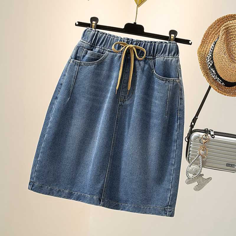 Zoki Plus Size Women Denim Skirt Elastic High Waist Summer Loose Jean Mini Skirt Pocket Korean A Line Blue Cotton Short
Zoki Plus Size Women Denim Skirt Elastic High Waist Summer Loose Jean Mini Skirt Pocket Korean A Line Blue Cotton Short