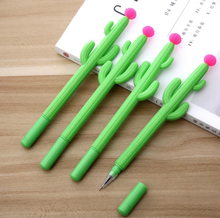 Cactus Ballpoint Black 0.5mm Gel Ink Rollerball Pens School Office Writing Pen Student Kid Prizes supplies