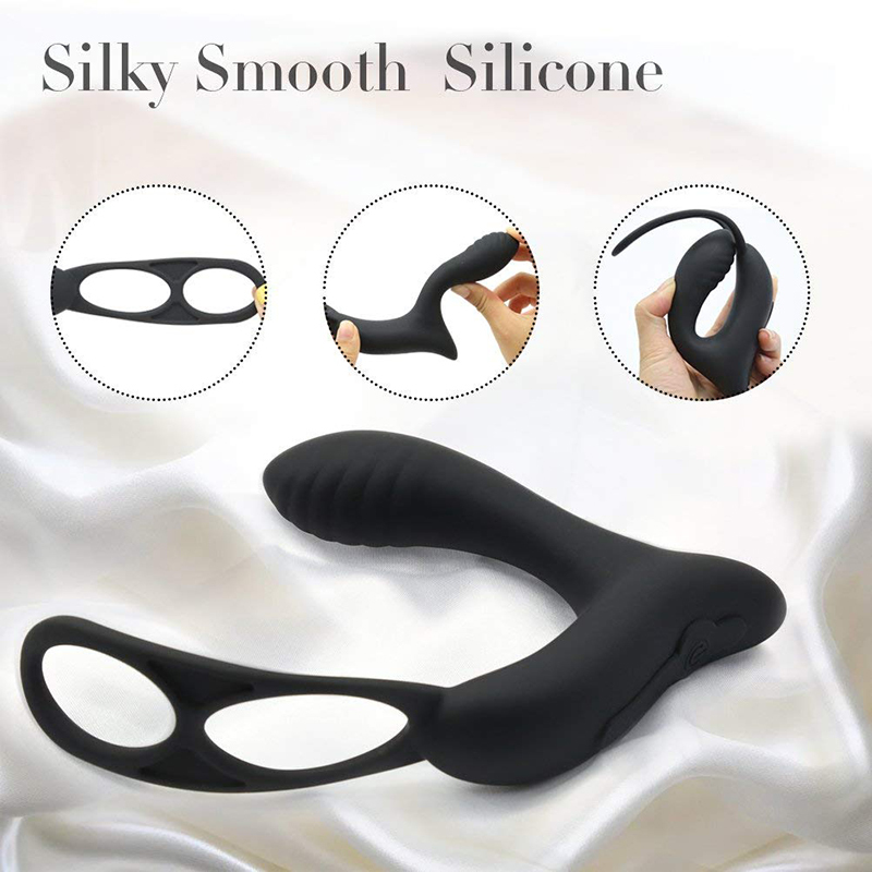 Male Prostate Massager Vibrating Anal Plug Dildo Vibrator Penis Stimulator Body Massager Anal Vibrator Butt Plug Sex Toy for Men Y200410