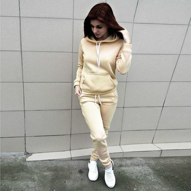 Women Tracksuits Autumn Winter Solid Color Hooded Suits Two Piece Hoodies Jogger Pants Sets S-5XL Pullover Sweatshirts Pants Outfits, Black
Women Tracksuits Autumn Winter Solid Color Hooded Suits Two Piece Hoodies Jogger Pants Sets S-5XL Pullover Sweatshirts Pants Outfits, Black